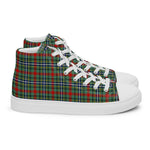 Plaid Tartan Men High Top Sneakers Clan Bisset Pattern Plaid Converse High Tops Sneakers, Converse Christmas Sneakers