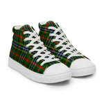 Plaid Tartan Men High Top Sneakers Clan Bisset Plaid Converse High Tops Sneakers, Converse Christmas Sneakers