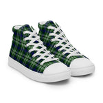 Plaid Tartan Men High Top Sneakers Clan Blackford Plaid Converse High Tops Sneakers, Converse Christmas Sneakers