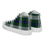 Plaid Tartan Men High Top Sneakers Clan Blackwatch Dress Modern Plaid Converse High Tops Sneakers, Converse Christmas Sneakers