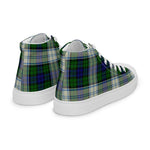 Plaid Tartan Men High Top Sneakers Clan Blackwatch Dress Modern Plaid Converse High Tops Sneakers, Converse Christmas Sneakers