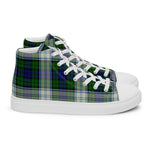 Plaid Tartan Men High Top Sneakers Clan Blackwatch Dress Modern Plaid Converse High Tops Sneakers, Converse Christmas Sneakers