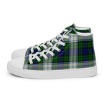 Plaid Tartan Men High Top Sneakers Clan Blackwatch Dress Modern Plaid Converse High Tops Sneakers, Converse Christmas Sneakers