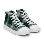 Plaid Tartan Men High Top Sneakers Clan Blackwatch Dress Modern Plaid Converse High Tops Sneakers, Converse Christmas Sneakers