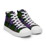 Plaid Tartan Men High Top Sneakers Clan Blair Modern Plaid Converse High Tops Sneakers, Converse Christmas Sneakers