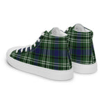 Plaid Tartan Men High Top Sneakers Clan Blyth Tweeside District Plaid Converse High Tops Sneakers, Converse Christmas Sneakers