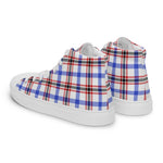 Plaid Tartan Men High Top Sneakers Clan Boswell Modern Plaid Converse High Tops Sneakers, Converse Christmas Sneakers