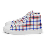 Plaid Tartan Men High Top Sneakers Clan Boswell Modern Plaid Converse High Tops Sneakers, Converse Christmas Sneakers