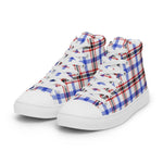 Plaid Tartan Men High Top Sneakers Clan Boswell Modern Plaid Converse High Tops Sneakers, Converse Christmas Sneakers