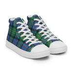 Plaid Tartan Men High Top Sneakers Clan Bowie Plaid Converse High Tops Sneakers, Converse Christmas Sneakers