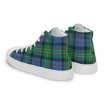 Plaid Tartan Men High Top Sneakers Clan Bowie Plaid Converse High Tops Sneakers, Converse Christmas Sneakers