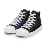 Plaid Tartan Men High Top Sneakers Clan Brodie Hunting Plaid Converse High Tops Sneakers, Converse Christmas Sneakers