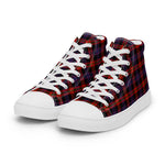 Plaid Tartan Men High Top Sneakers Clan Broun Modern Plaid Converse High Tops Sneakers, Converse Christmas Sneakers