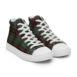 Plaid Tartan Men High Top Sneakers Clan Buchan Ancient Plaid Converse High Tops Sneakers, Converse Christmas Sneakers