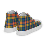 Plaid Tartan Men High Top Sneakers Clan Buchanan Ancient Plaid Converse High Tops Sneakers, Converse Christmas Sneakers