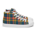 Plaid Tartan Men High Top Sneakers Clan Buchanan Ancient Plaid Converse High Tops Sneakers, Converse Christmas Sneakers