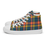 Plaid Tartan Men High Top Sneakers Clan Buchanan Ancient Plaid Converse High Tops Sneakers, Converse Christmas Sneakers
