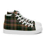 Plaid Tartan Men High Top Sneakers Clan Buchanan Hunting Plaid Converse High Tops Sneakers, Converse Christmas Sneakers
