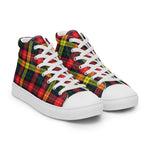Plaid Tartan Men High Top Sneakers Clan Buchanan Modern Plaid Converse High Tops Sneakers, Converse Christmas Sneakers