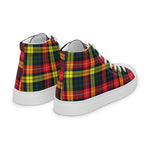 Plaid Tartan Men High Top Sneakers Clan Buchanan Modern Plaid Converse High Tops Sneakers, Converse Christmas Sneakers