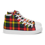 Plaid Tartan Men High Top Sneakers Clan Buchanan Modern Plaid Converse High Tops Sneakers, Converse Christmas Sneakers