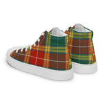 Plaid Tartan Men High Top Sneakers Clan Buchanan Old Sett Plaid Converse High Tops Sneakers, Converse Christmas Sneakers