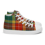 Plaid Tartan Men High Top Sneakers Clan Buchanan Old Sett Plaid Converse High Tops Sneakers, Converse Christmas Sneakers