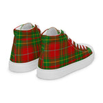 Plaid Tartan Men High Top Sneakers Clan Burnett Ancient Plaid Converse High Tops Sneakers, Converse Christmas Sneakers