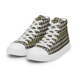 Plaid Tartan Men High Top Sneakers Clan Burns Check Plaid Converse High Tops Sneakers, Converse Christmas Sneakers