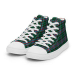Plaid Tartan Men High Top Sneakers Clan Byres Plaid Converse High Tops Sneakers, Converse Christmas Sneakers