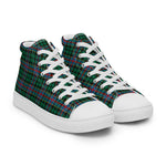 Plaid Tartan Men High Top Sneakers Clan Byres Plaid Converse High Tops Sneakers, Converse Christmas Sneakers