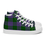 Plaid Tartan Men High Top Sneakers Clan Elphinstone Plaid Converse High Tops Sneakers, Converse Christmas Sneakers