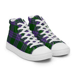 Plaid Tartan Men High Top Sneakers Clan Elphinstone Plaid Converse High Tops Sneakers, Converse Christmas Sneakers