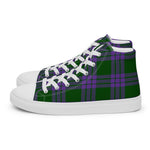 Plaid Tartan Men High Top Sneakers Clan Elphinstone Plaid Converse High Tops Sneakers, Converse Christmas Sneakers