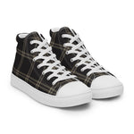Plaid Tartan Men High Top Sneakers Clan Eternity Plaid Converse High Tops Sneakers, Converse Christmas Sneakers