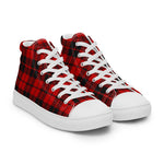 Plaid Tartan Men High Top Sneakers Clan Ettrick Plaid Converse High Tops Sneakers, Converse Christmas Sneakers