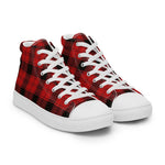 Plaid Tartan Men High Top Sneakers Clan Ewing Plaid Converse High Tops Sneakers, Converse Christmas Sneakers
