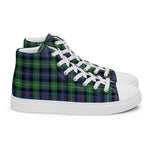 Plaid Tartan Men High Top Sneakers Clan Farquharson Ancient Plaid Converse High Tops Sneakers, Converse Christmas Sneakers