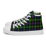 Plaid Tartan Men High Top Sneakers Clan Farquharson Modern Plaid Converse High Tops Sneakers, Converse Christmas Sneakers