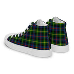 Plaid Tartan Men High Top Sneakers Clan Farquharson Modern Plaid Converse High Tops Sneakers, Converse Christmas Sneakers