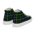 Plaid Tartan Men High Top Sneakers Clan Farquharson Modern Plaid Converse High Tops Sneakers, Converse Christmas Sneakers