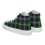 Plaid Tartan Men High Top Sneakers Clan Farquharson Plaid Converse High Tops Sneakers, Converse Christmas Sneakers