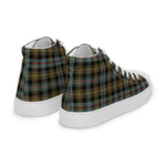 Plaid Tartan Men High Top Sneakers Clan Farquharson Weathered Plaid Converse High Tops Sneakers, Converse Christmas Sneakers