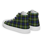 Plaid Tartan Men High Top Sneakers Clan Ferguson Plaid Converse High Tops Sneakers, Converse Christmas Sneakers
