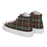 Plaid Tartan Men High Top Sneakers Clan Ferguson Weathered Plaid Converse High Tops Sneakers, Converse Christmas Sneakers