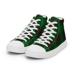 Plaid Tartan Men High Top Sneakers Clan Fife District Plaid Converse High Tops Sneakers, Converse Christmas Sneakers