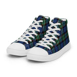 Plaid Tartan Men High Top Sneakers Clan Fletcher Ancient Plaid Converse High Tops Sneakers, Converse Christmas Sneakers
