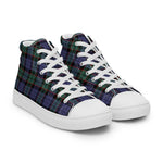 Plaid Tartan Men High Top Sneakers Clan Fletcher Modern Plaid Converse High Tops Sneakers, Converse Christmas Sneakers