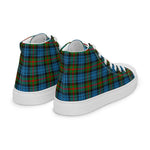 Plaid Tartan Men High Top Sneakers Clan Fletcher of Dunan Plaid Converse High Tops Sneakers, Converse Christmas Sneakers