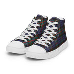 Plaid Tartan Men High Top Sneakers Clan Fletcher Of Dunans Plaid Converse High Tops Sneakers, Converse Christmas Sneakers